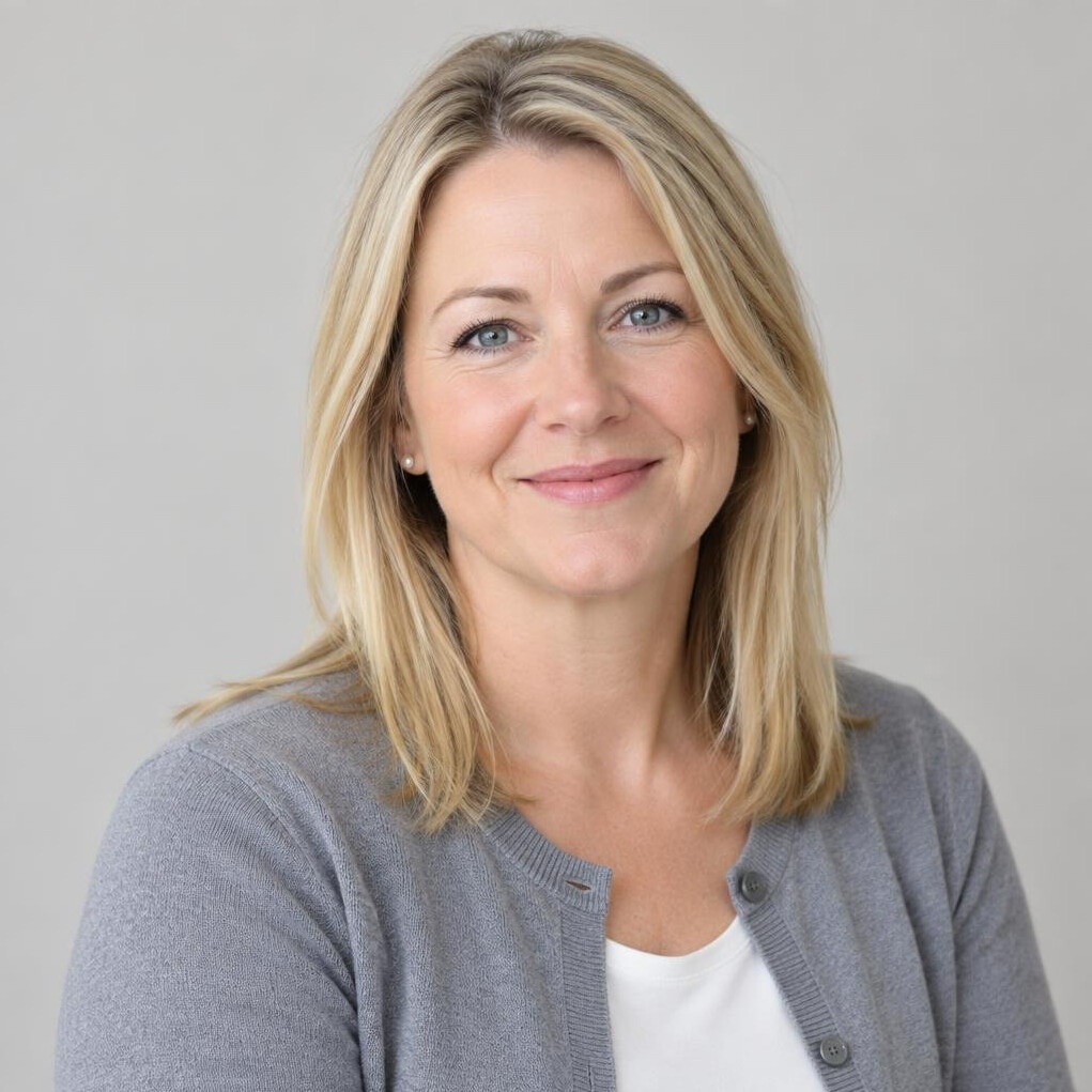Portrait of a professional woman with long hair
