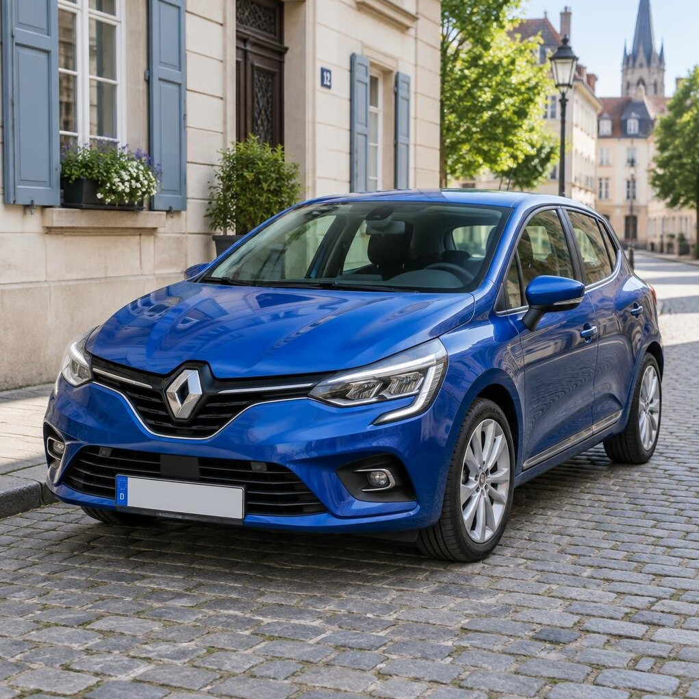 Classic car in a city street